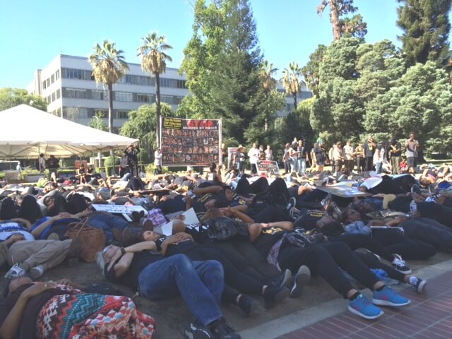 Die-in at California Capitol on September 2, 2015