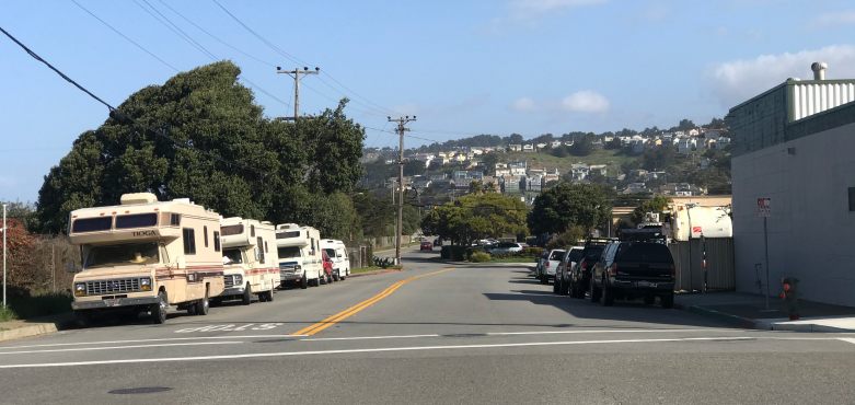 RVs Parked in Pacifica