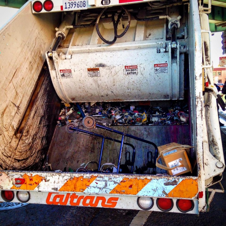 Caltrans disposal truck crushes a walker 