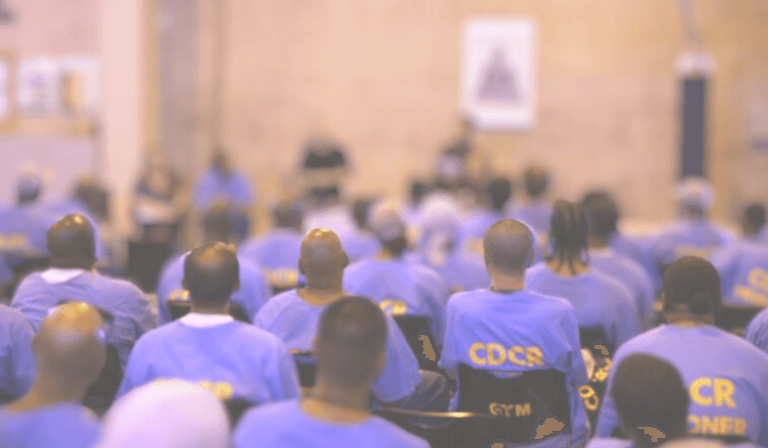 People in CDCR custody attending a class