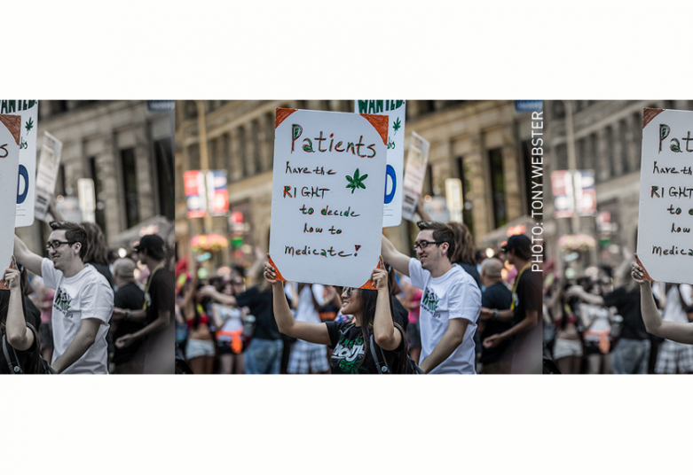 People marching