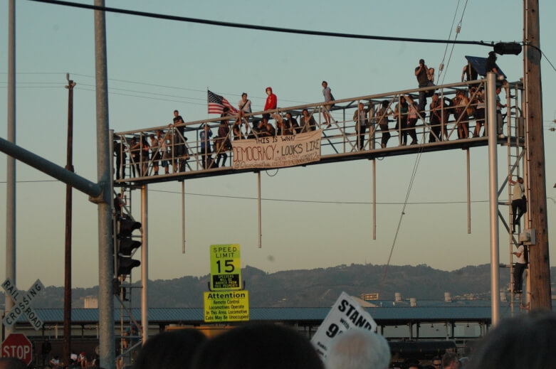 Occupy protesters during the General Strike in Oakland