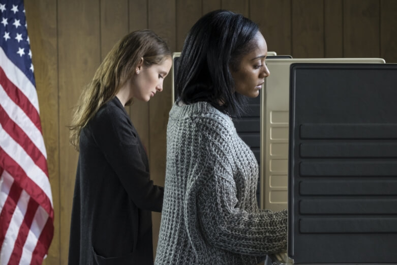 stock image - women voting