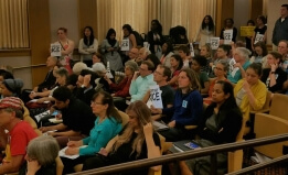 Oakland residents at tonight's packed house committee meeting