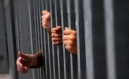 hands behind bars