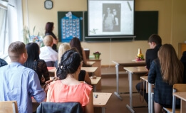 Students in a classroom via Shutterstock
