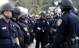 UC Davis police in 2011 responding to Occupy student protesters
