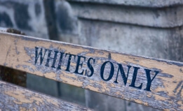 Apartheid-era "Whites Only" bench in South Africa
