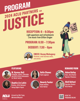 2024 Partners For Justice Program Poster